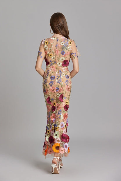 Beautiful Floral Lace Maxi Dress for Women