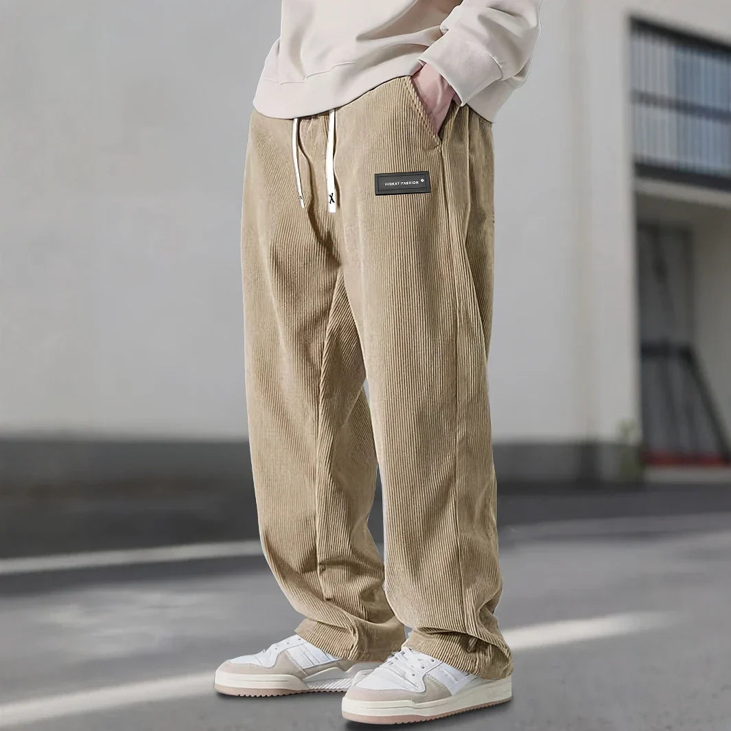 Relaxed Fit Straight Leg Mens Pants - Luxivelle