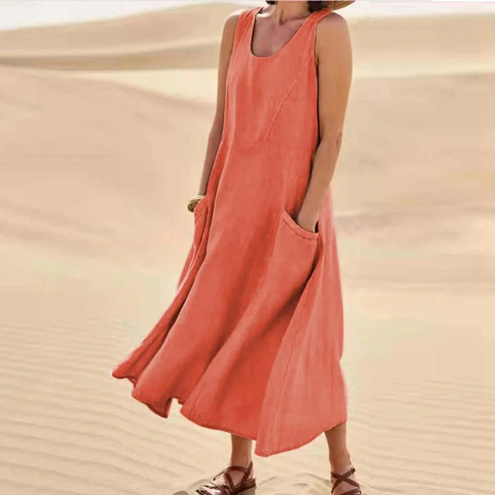 Variant image for Celine | Women's Summer Midi Dress-5
