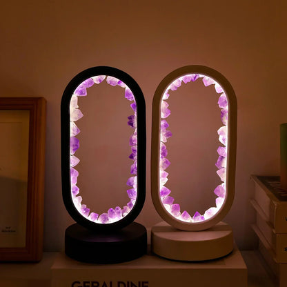Soothing Purple Amethyst Table Lamp