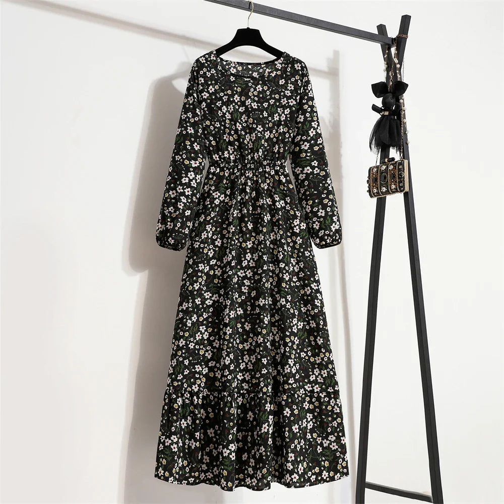 Variant image for Sapphire Floral Maxi Dress | Long Sleeve Maxi Dress for Women-41