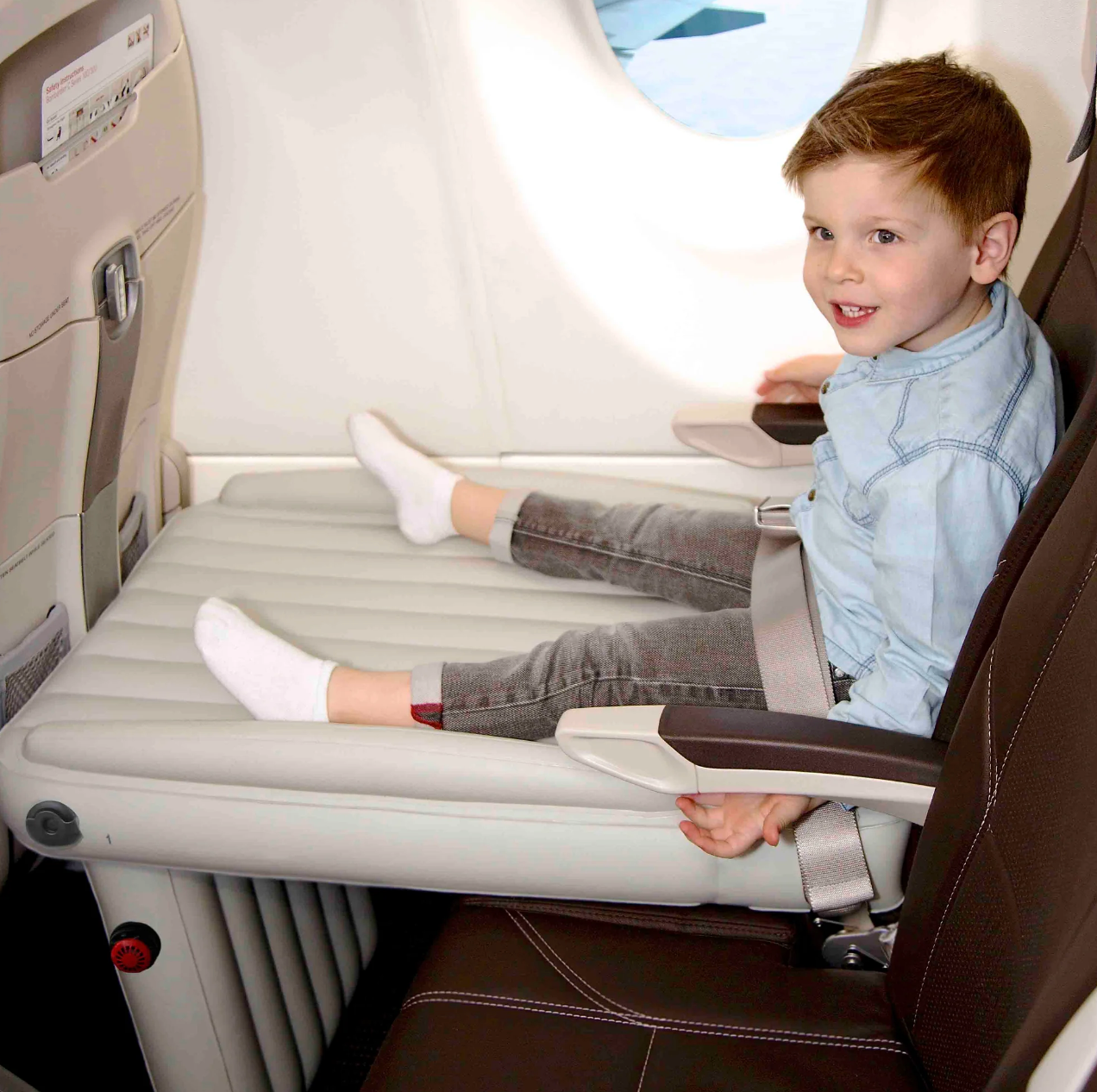 Kids Travel Air Bed – Inflatable Plane Sleep Mattress - Luxivelle