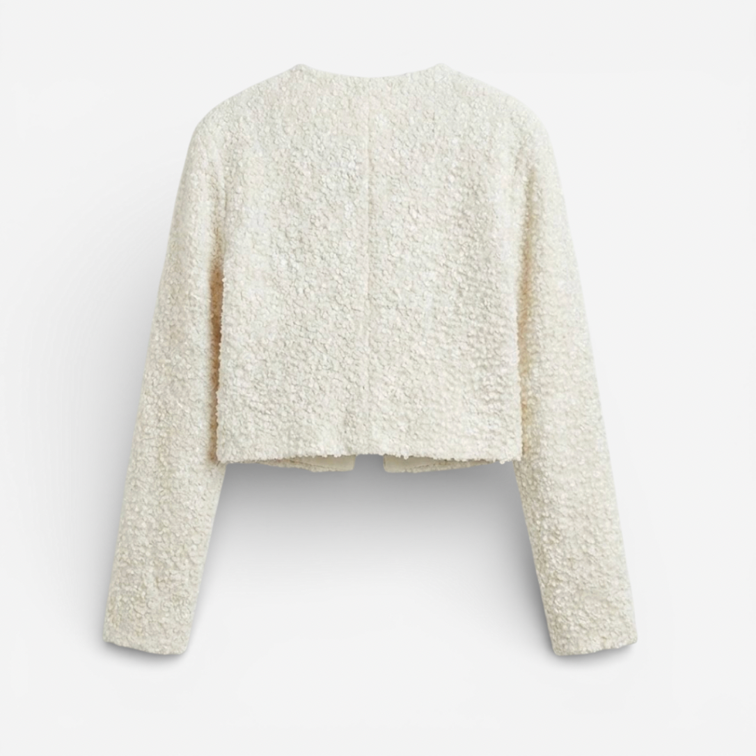 Ladies' Knit Sweater with Bow Accent