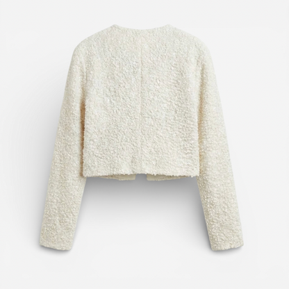Ladies' Knit Sweater with Bow Accent