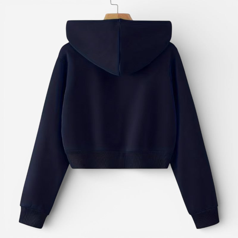 Ladies' Short Zip Hooded Sweatshirt