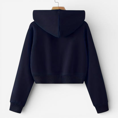 Ladies' Short Zip Hooded Sweatshirt