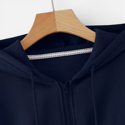 Ladies' Short Zip Hooded Sweatshirt