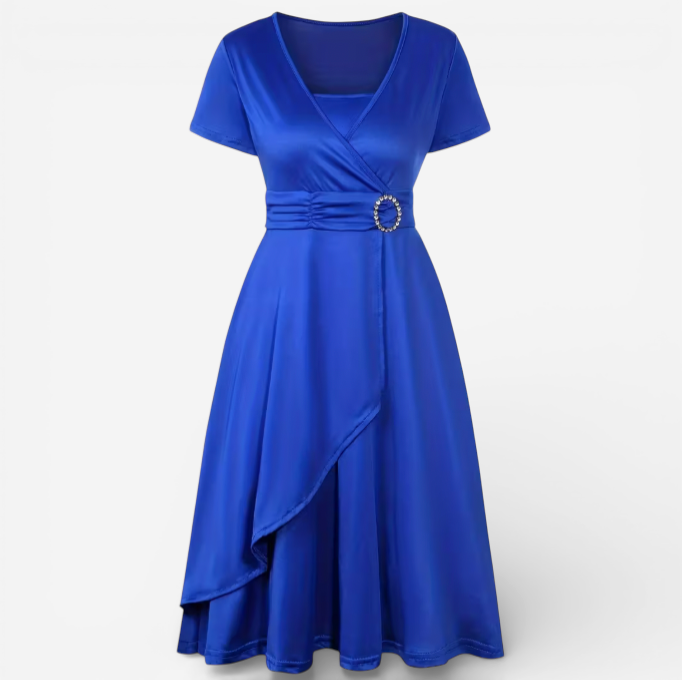 Elegant Ladies' Off-Center Evening Dress
