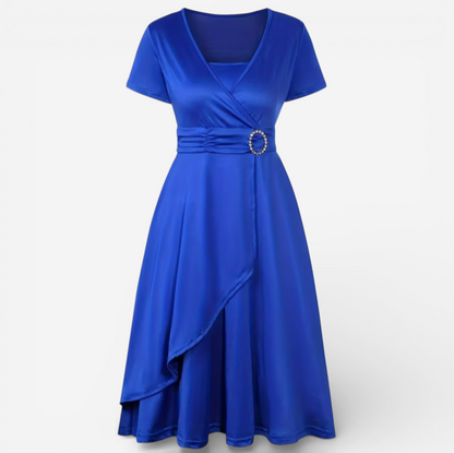 Elegant Ladies' Off-Center Evening Dress