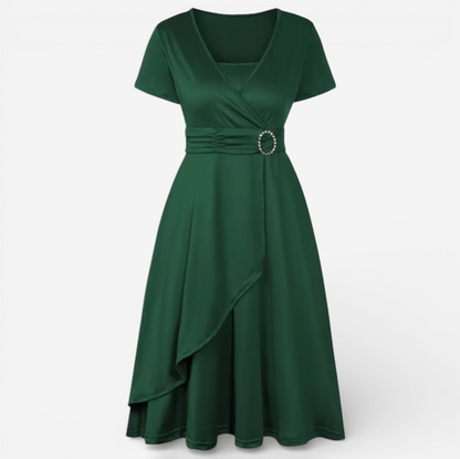 Elegant Ladies' Off-Center Evening Dress