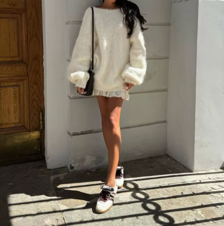 Cozy Oversized Long Sweater Dress