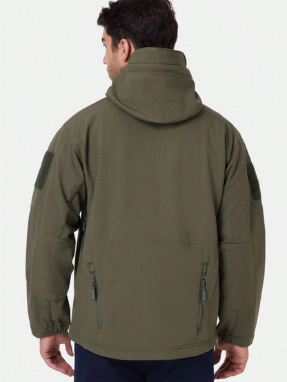Waterproof Windproof Outdoor Jacket with Fleece and Pockets