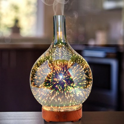 Colorful Glass Aromatherapy Diffuser with LED Light - Luxivelle