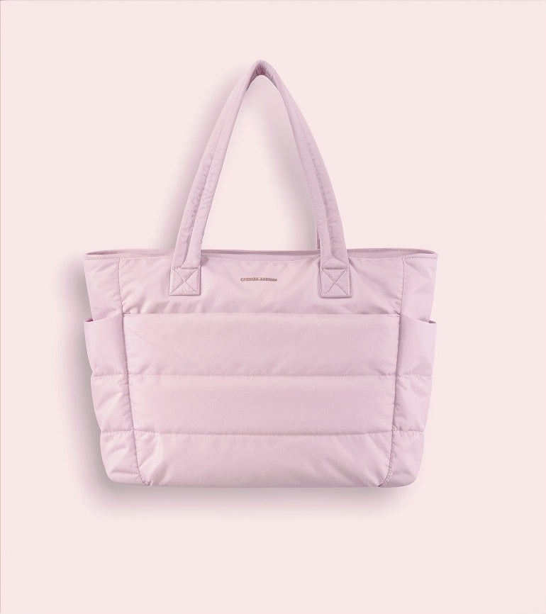 Stylish Quilted Tote Handbag (Black)