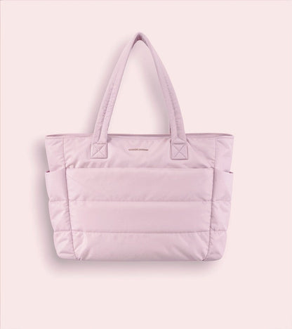 Stylish Quilted Tote Handbag (Black)