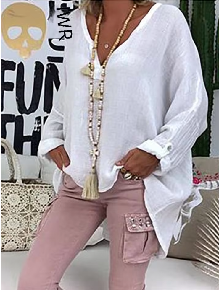 Loose Fit Casual Women's Blouse
