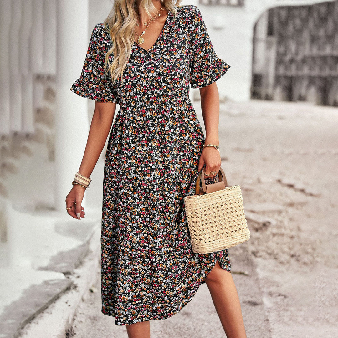Pretty Floral Sundress for Women Mini
