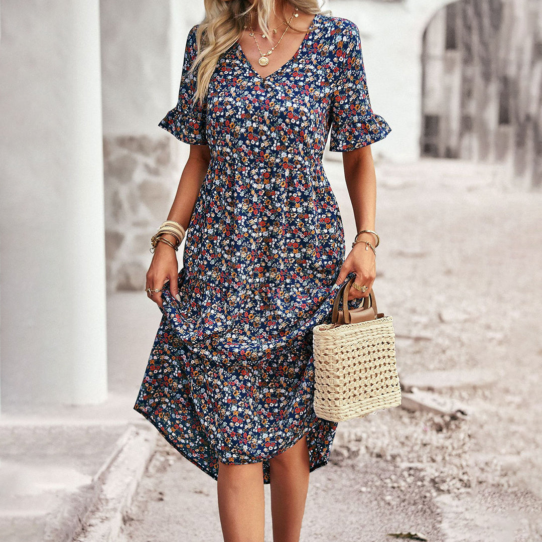 Pretty Floral Sundress for Women Mini