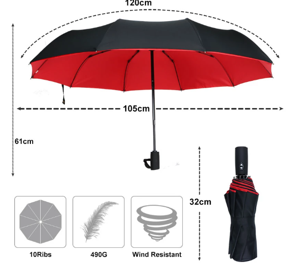 Waterproof Compact Travel Umbrella