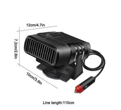 Compact 12V Auto Heater Defroster with 360 Rotation