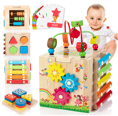 Classic Wooden Learning Block Set for Kids - Luxivelle