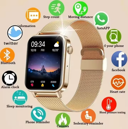 Stylish Women's Fitness Smartwatch with Health Tracking