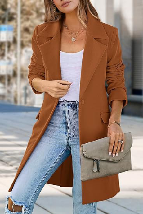 Warm Oversized Women's Open Coat