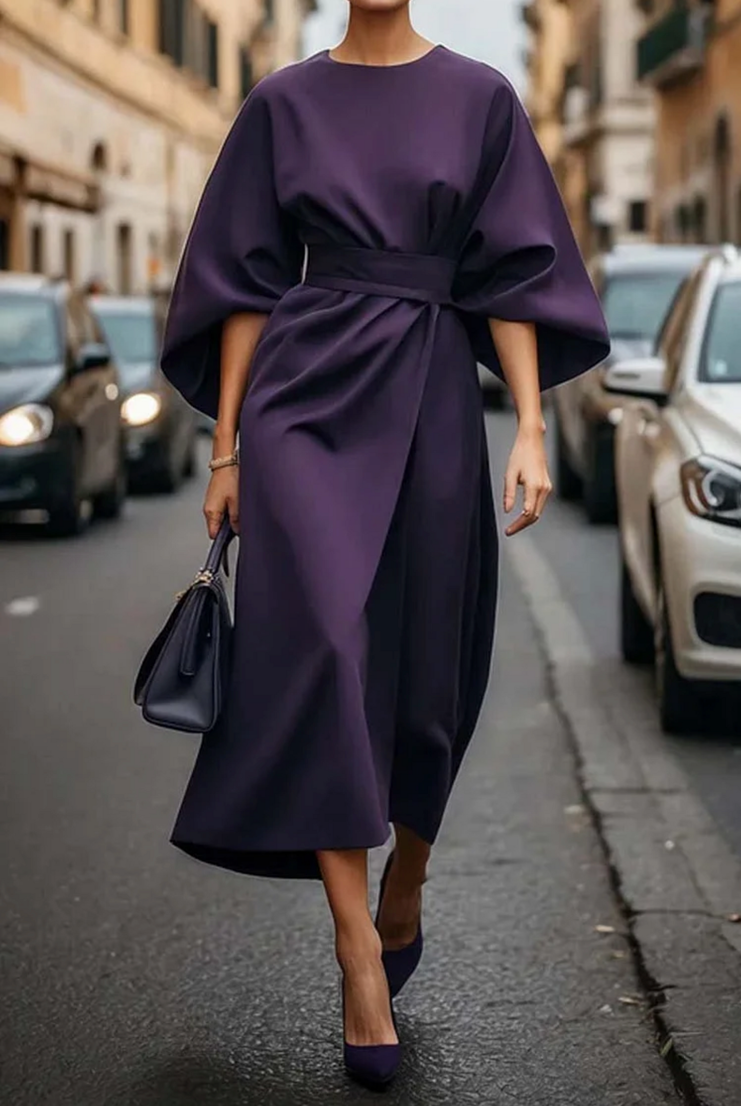 Monica Jenny - Ladies' Chic Evening Dress – Bell Sleeves