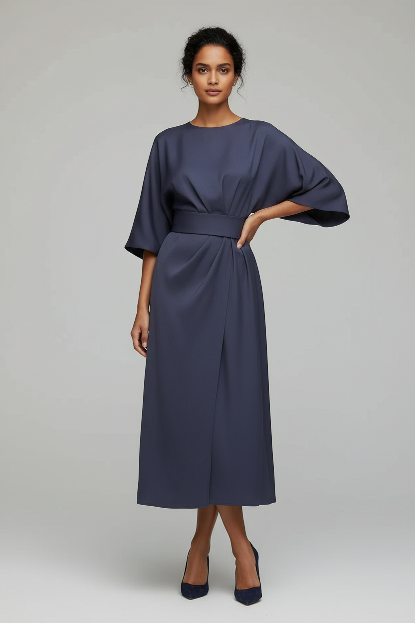 Monica Jenny - Ladies' Chic Evening Dress – Bell Sleeves - Luxivelle