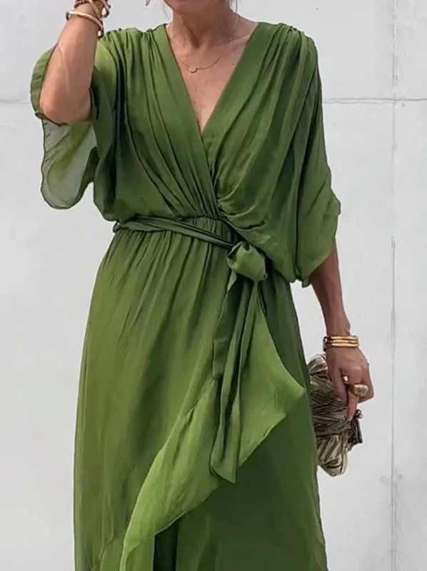 Sophie | Women's Chiffon Dress - Elegant V-Neck Wedding Guest Dress 1