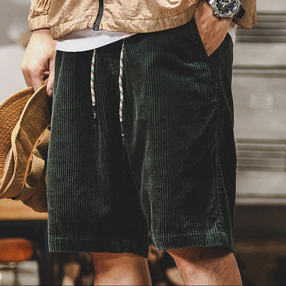 Relaxed Fit Cotton Khaki Shorts for Men