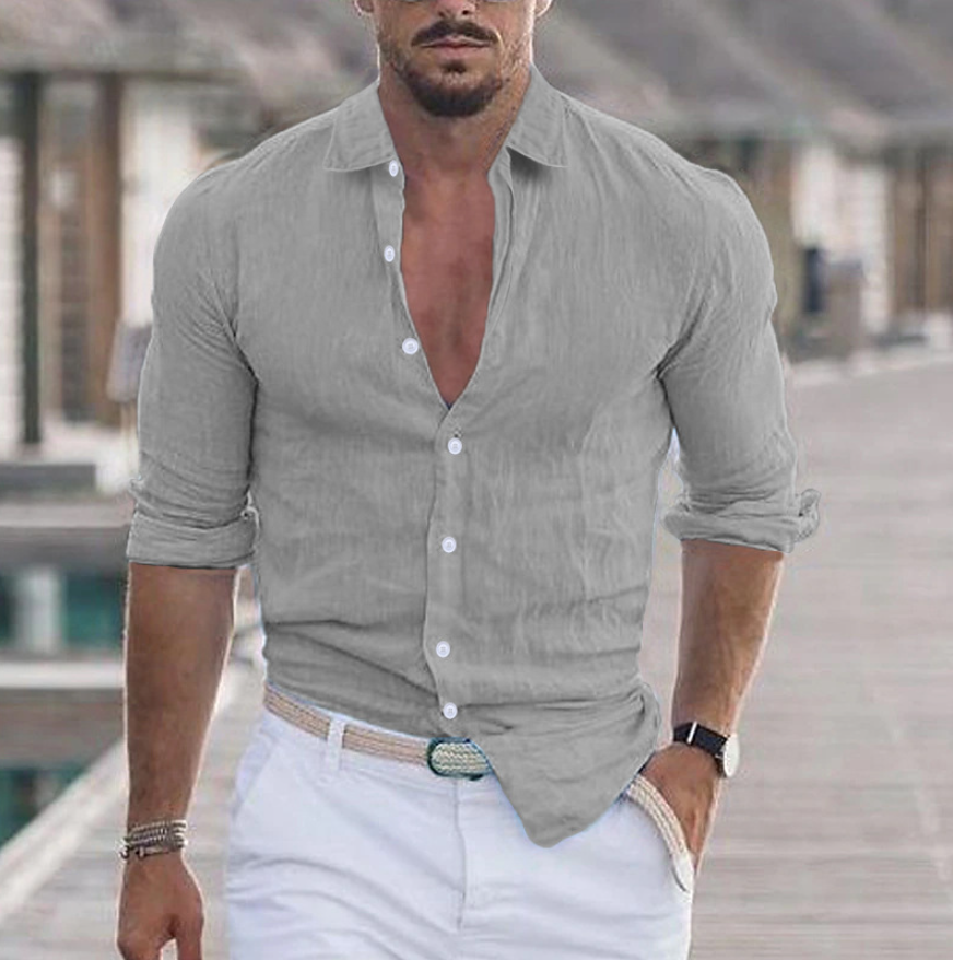 Men's Classic Relaxed Fit Cotton Summer Shirt