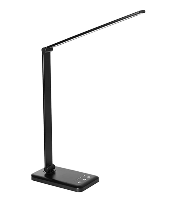 Compact LED Desk Light with USB Port - Adjustable Home Lamp