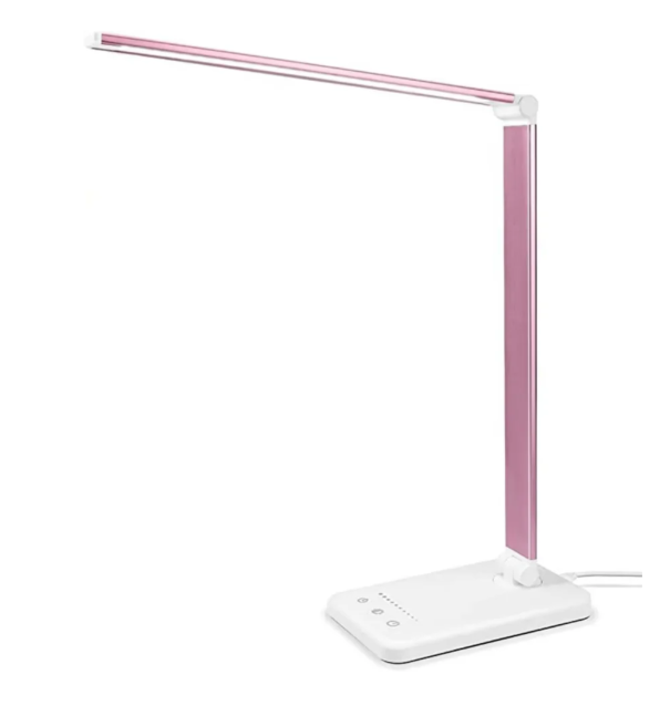 Compact LED Desk Light with USB Port - Adjustable Home Lamp