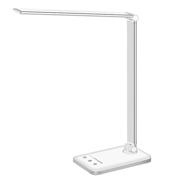 Compact LED Desk Light with USB Port - Adjustable Home Lamp