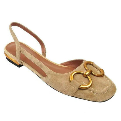 Ladies Comfortable Slip On Square Toe Flats