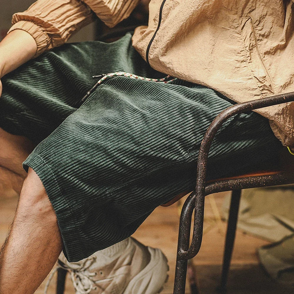 Relaxed Fit Cotton Khaki Shorts for Men - Luxivelle