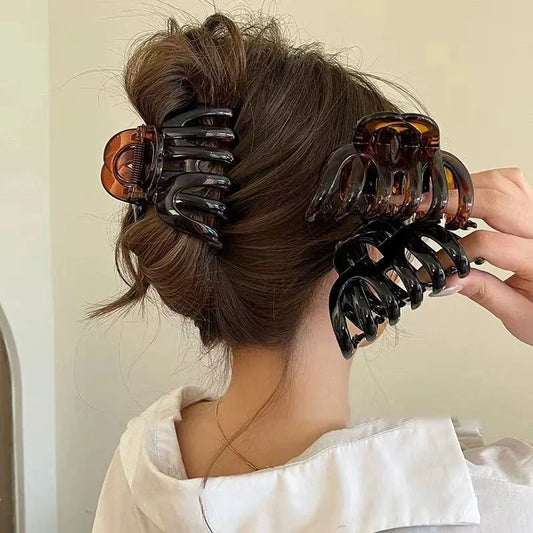 Big Plastic Ponytail Hair Claw Clips for Women Girls - Luxivelle