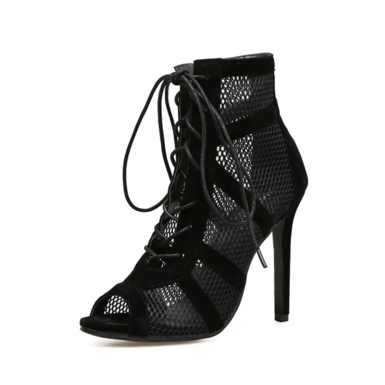 Breathable Mesh High Heel Sandals
