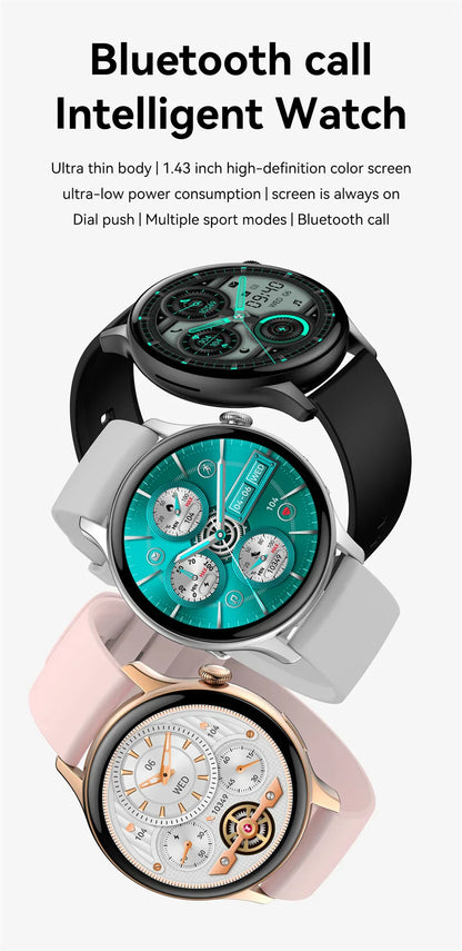 Slim Gold Ladies Smartwatch with Fitness Tracker