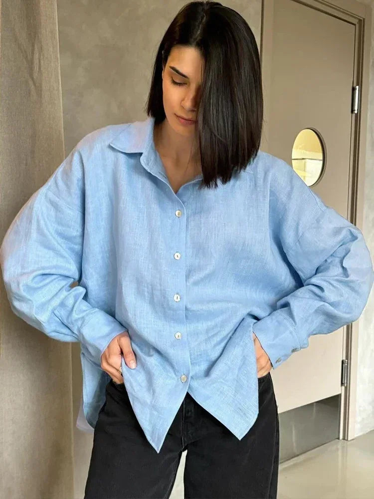 Lightweight Breathable Linen Blouse
