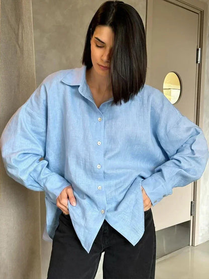 Lightweight Breathable Linen Blouse