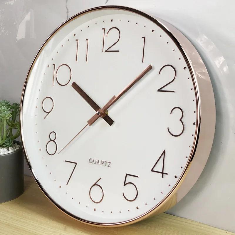Quiet 12 Inch Simple Wall Clock – Classic Slim Design