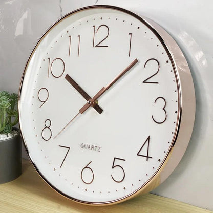 Quiet 12 Inch Simple Wall Clock – Classic Slim Design