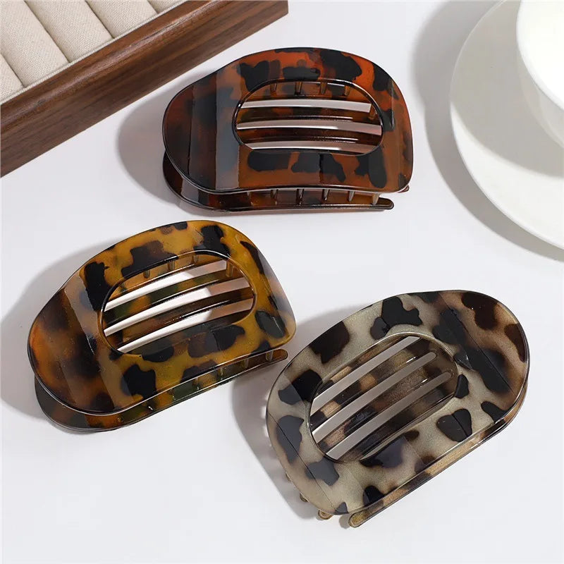 Simple Matte Hair Clips for Women Oval Hair Bun Holders