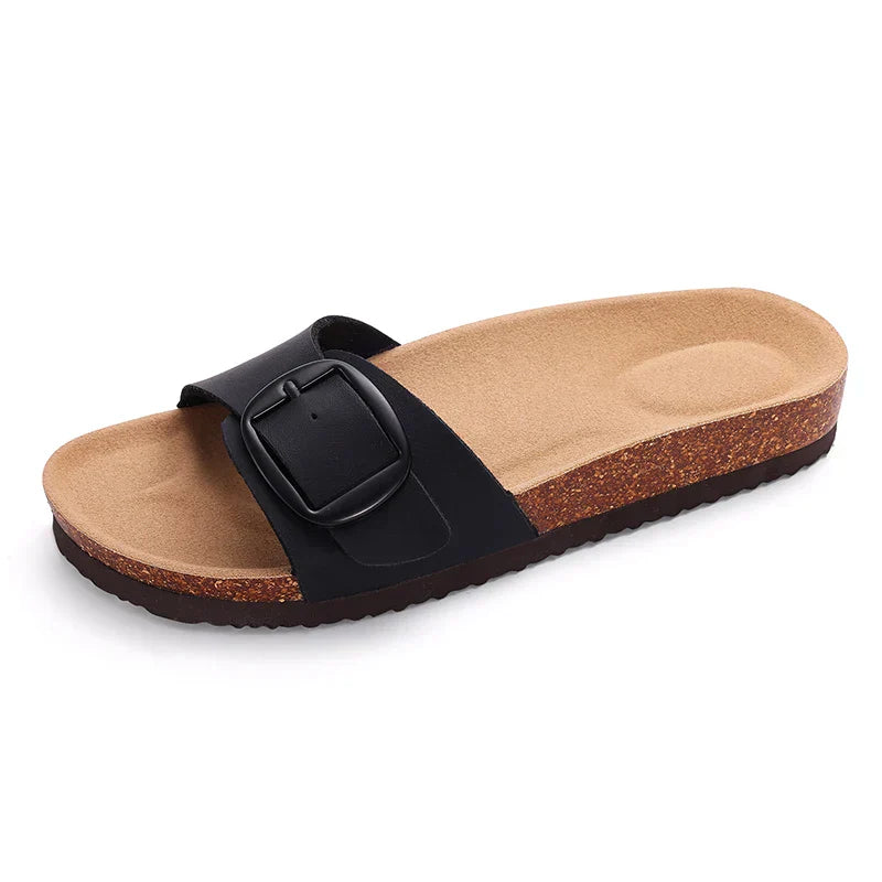 Earth Tone Buckle Sandals