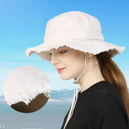 Relaxed Fit Wide Brim Summer Fisherman Hat