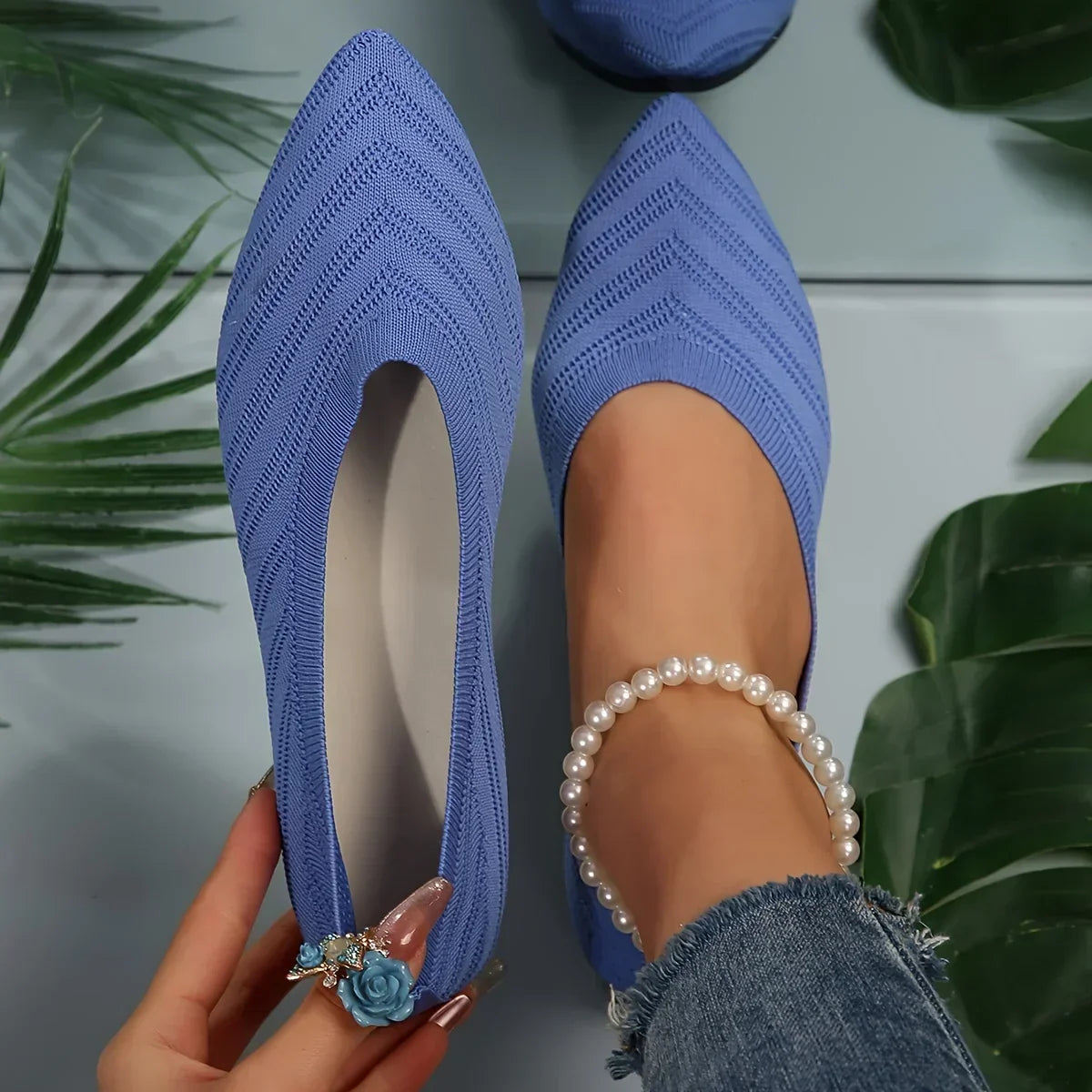 Ladies Classic Flat Slip On Shoes