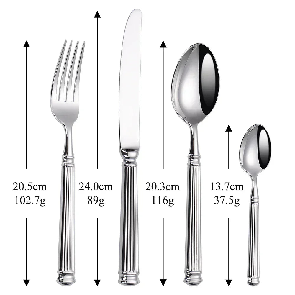 High Quality Silver Cutlery Set – Durable Stainless Steel Utensils