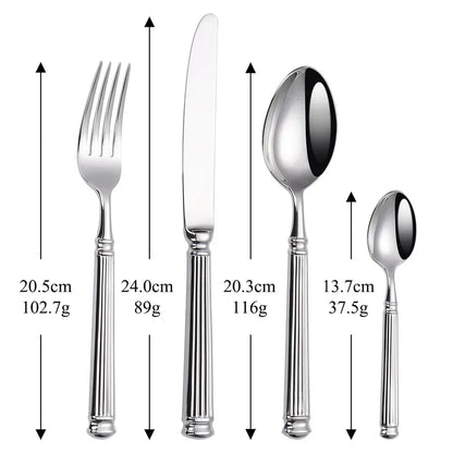 High Quality Silver Cutlery Set – Durable Stainless Steel Utensils